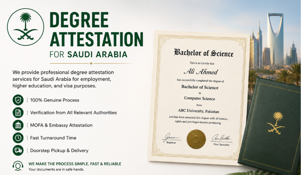 Degree Attestation for Saudi Arabia