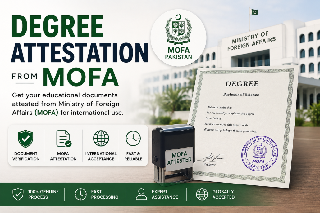 Degree attestation from MOFA