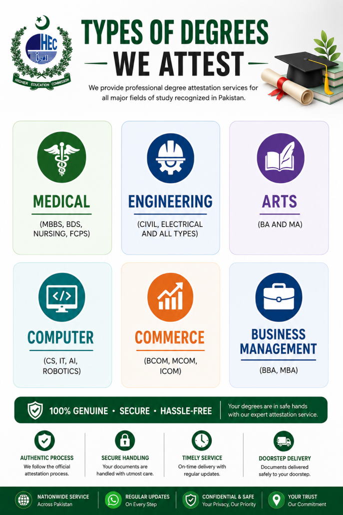 types of degrees we attest